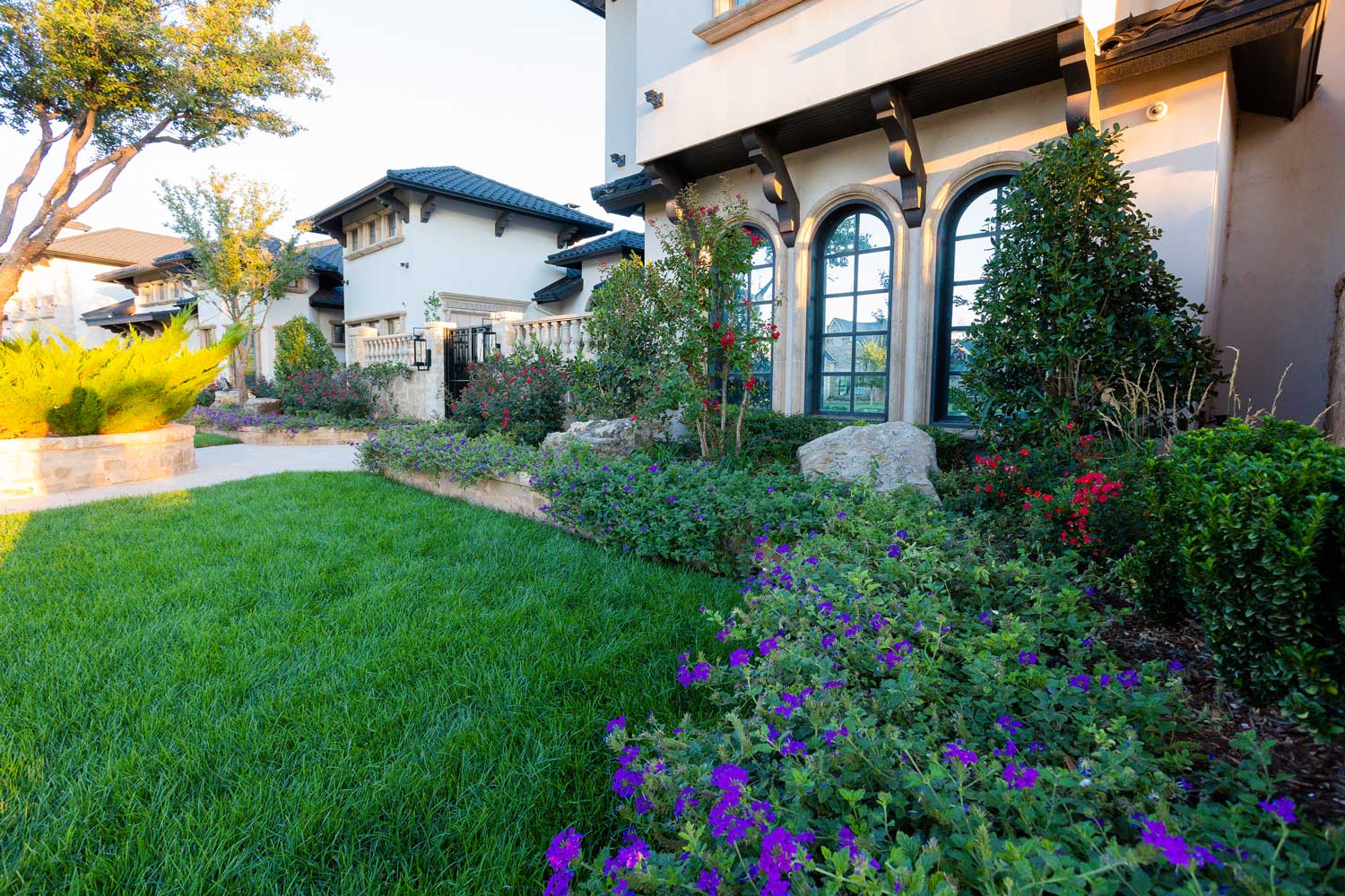 Completed residential landscape installation